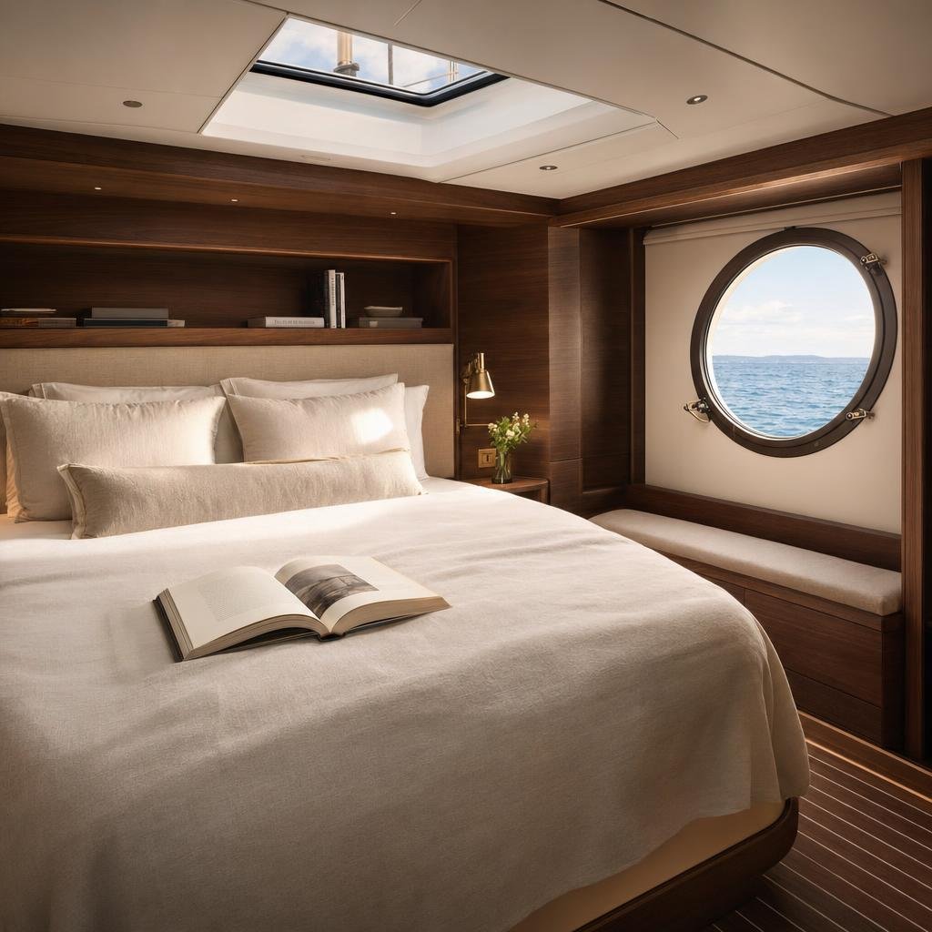 Yacht cabin morning