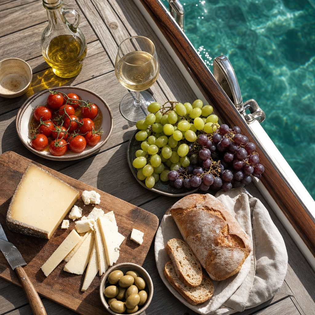 Mediterranean spread on the deck